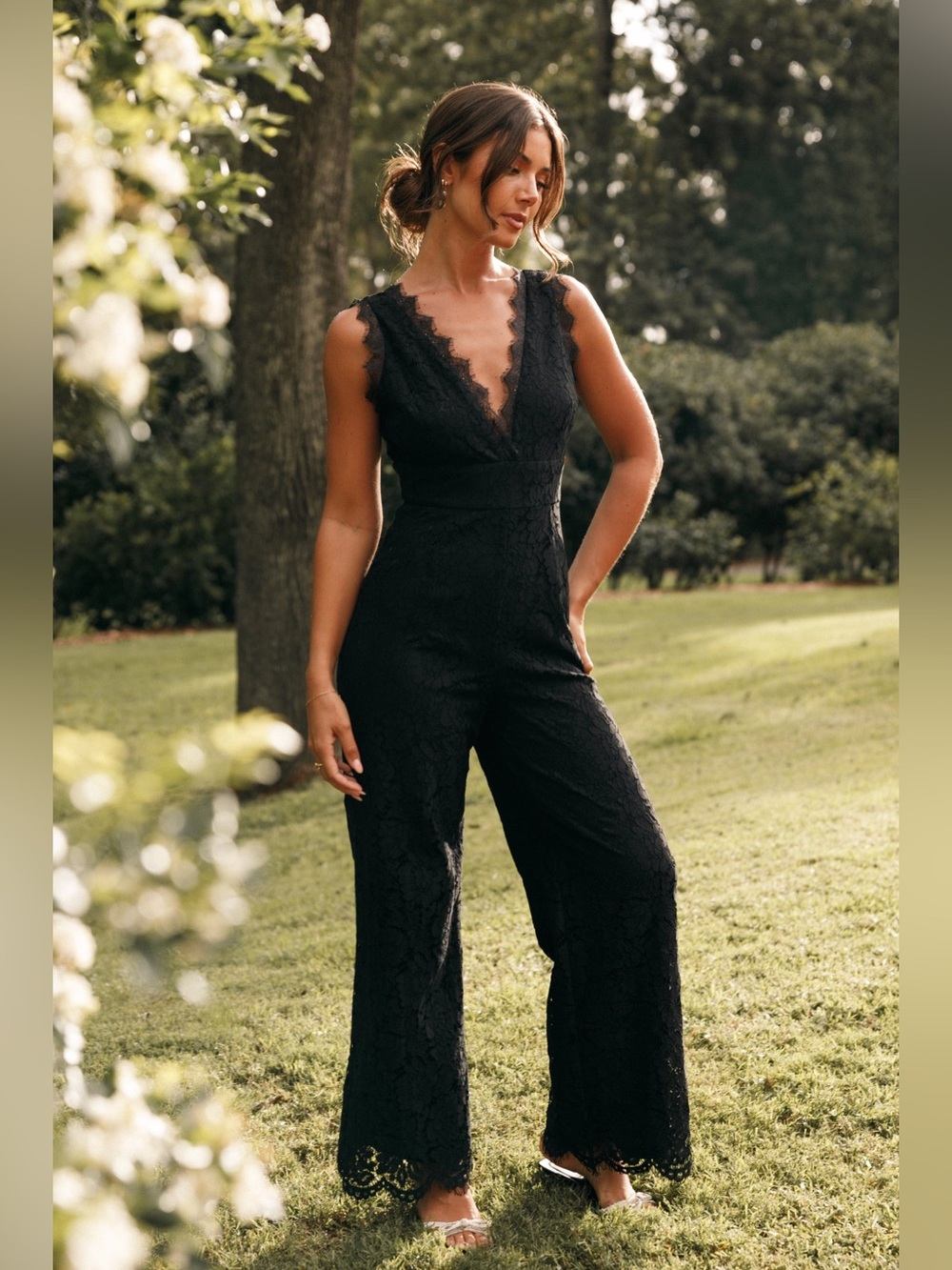 PETAL & PUP Eloise Lace Jumpsuit S